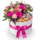 Květinový box s mixem čokolád